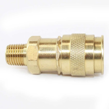Interstate Pneumatics 1/4 Inch Universal Brass Coupler x 1/4 Inch Male NPT CG441B
